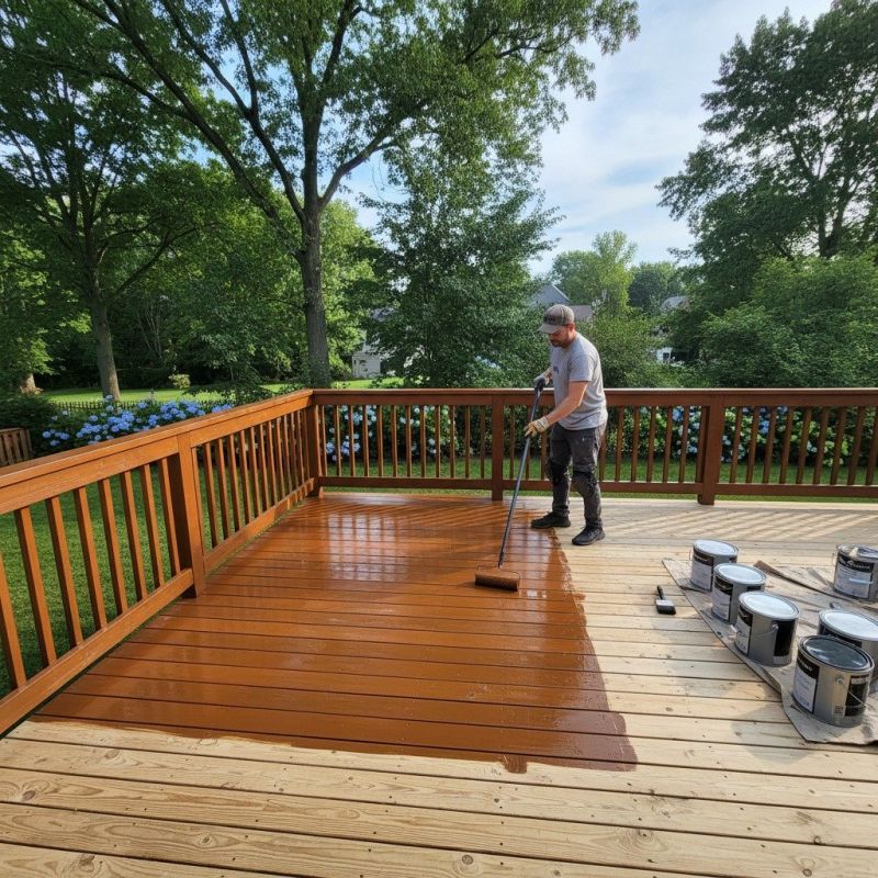 Local Deck Staining pros at work